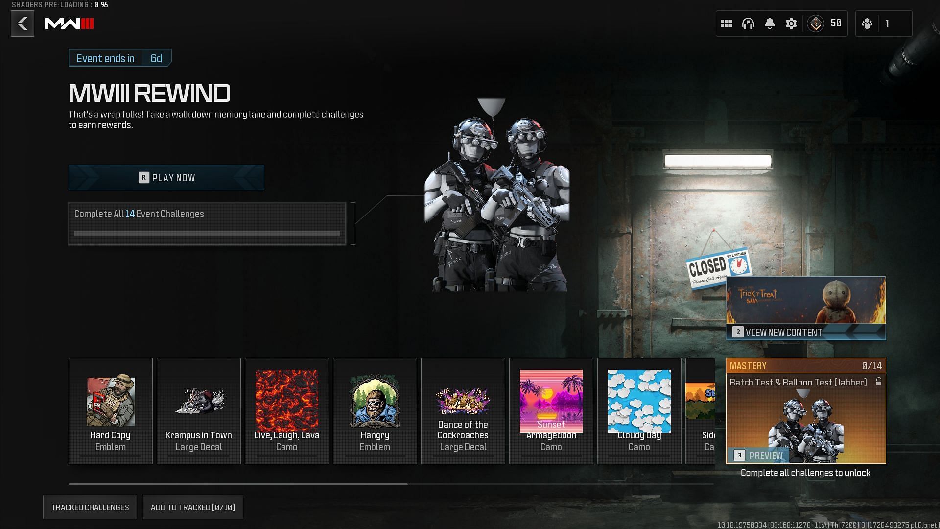 Batch Test and Balloon Test Operator skins in the MW3 Rewind event (Image via Activision)