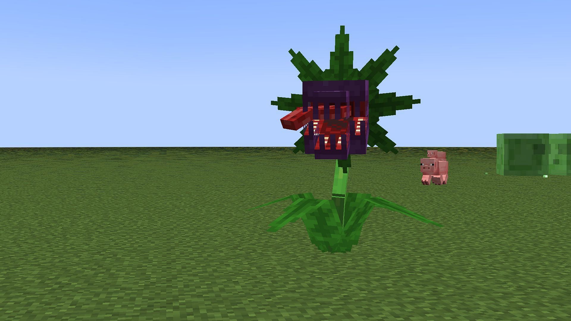 The Foliaath is a carnivorous plant in Minecraft Mowzie&#039;s Mobs mod (Image via Mojang Studios)