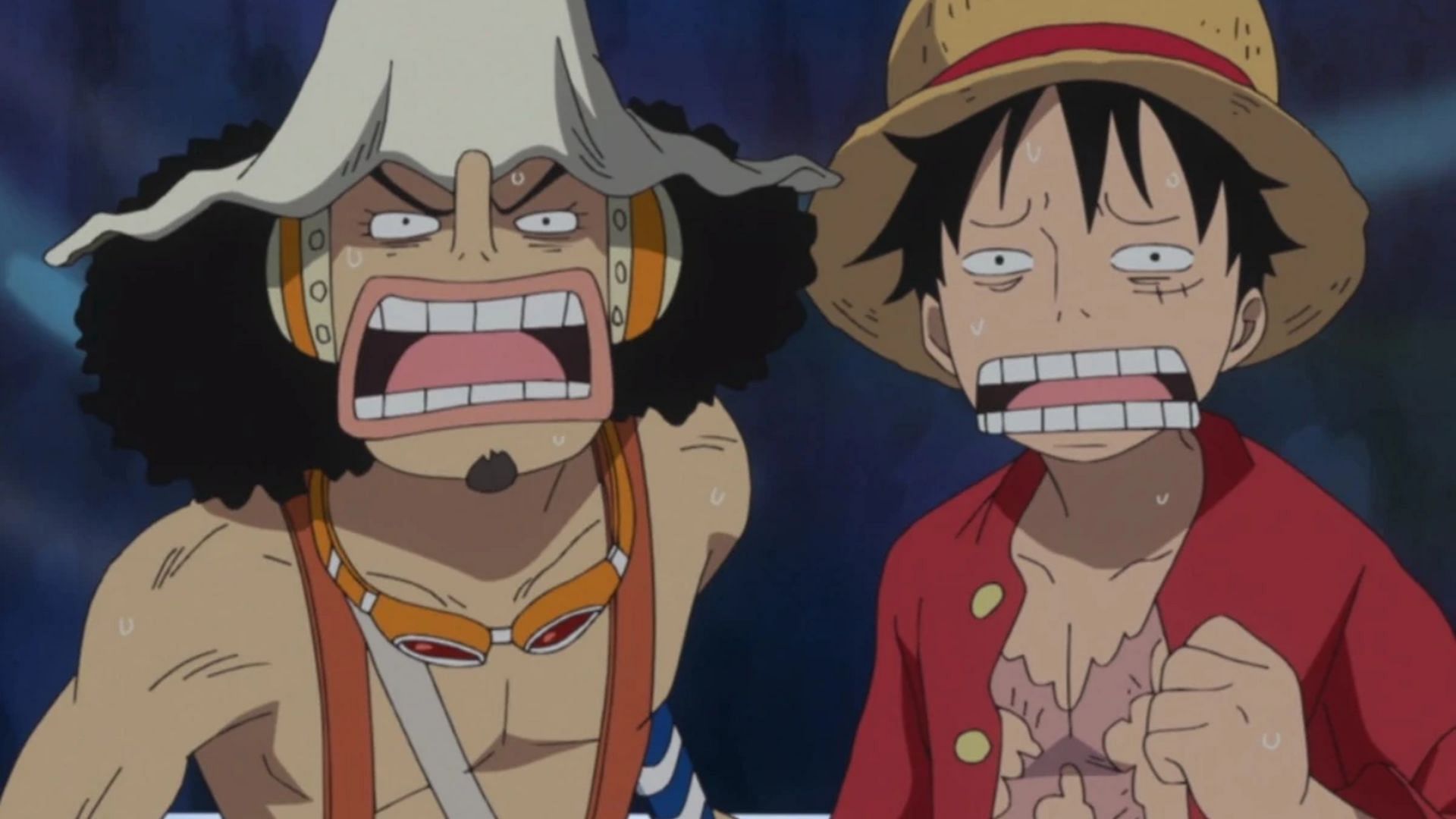 Usopp and Luffy in One Piece (Image via Toei Animation)