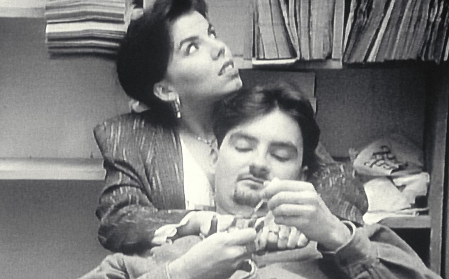 Marilyn Ghigliotti and Brian O'Halloran in Clerks (Image via View Askew Productions)