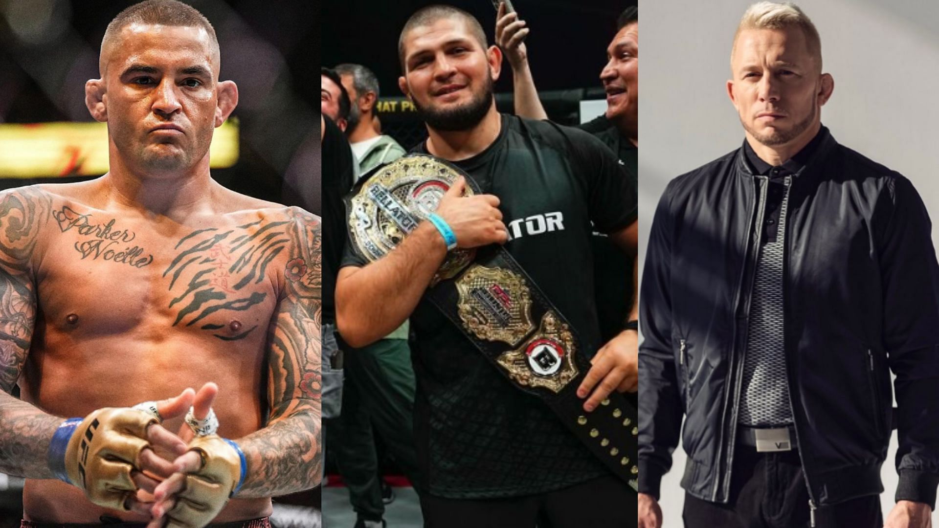 Dustin Poirier (left) should follow in Khabib Nurmagomedov