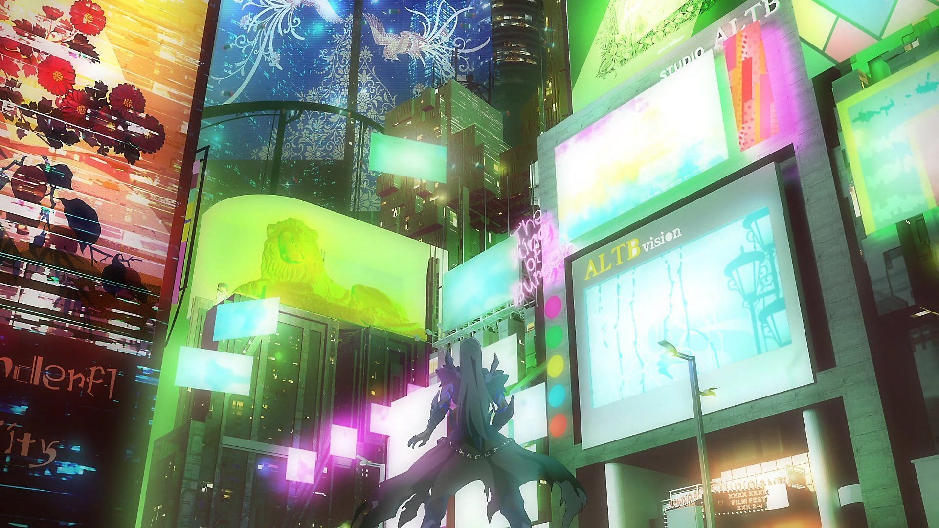 2099&#039;s Shinjuku in the episode (Image via J.C.Staff)