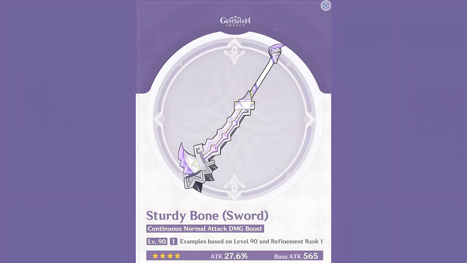 New 4-star Sword in Genshin Impact 5.1 (Image via HoYoverse)