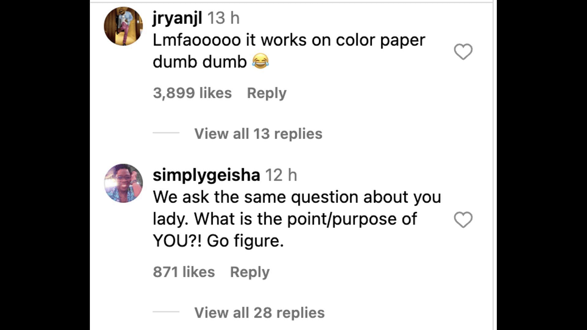 Social media users slammed Owens as she questioned the existence of a white crayon. (Image via Instagram)