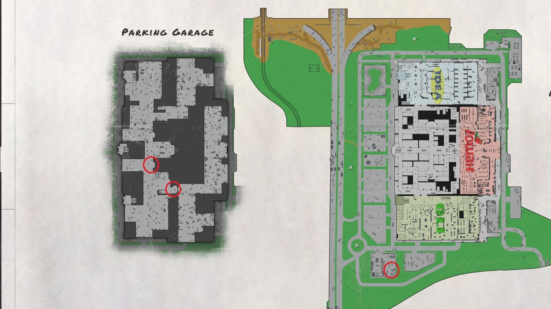 Locations of the minibuses on Interchange (Image via Map Genie)