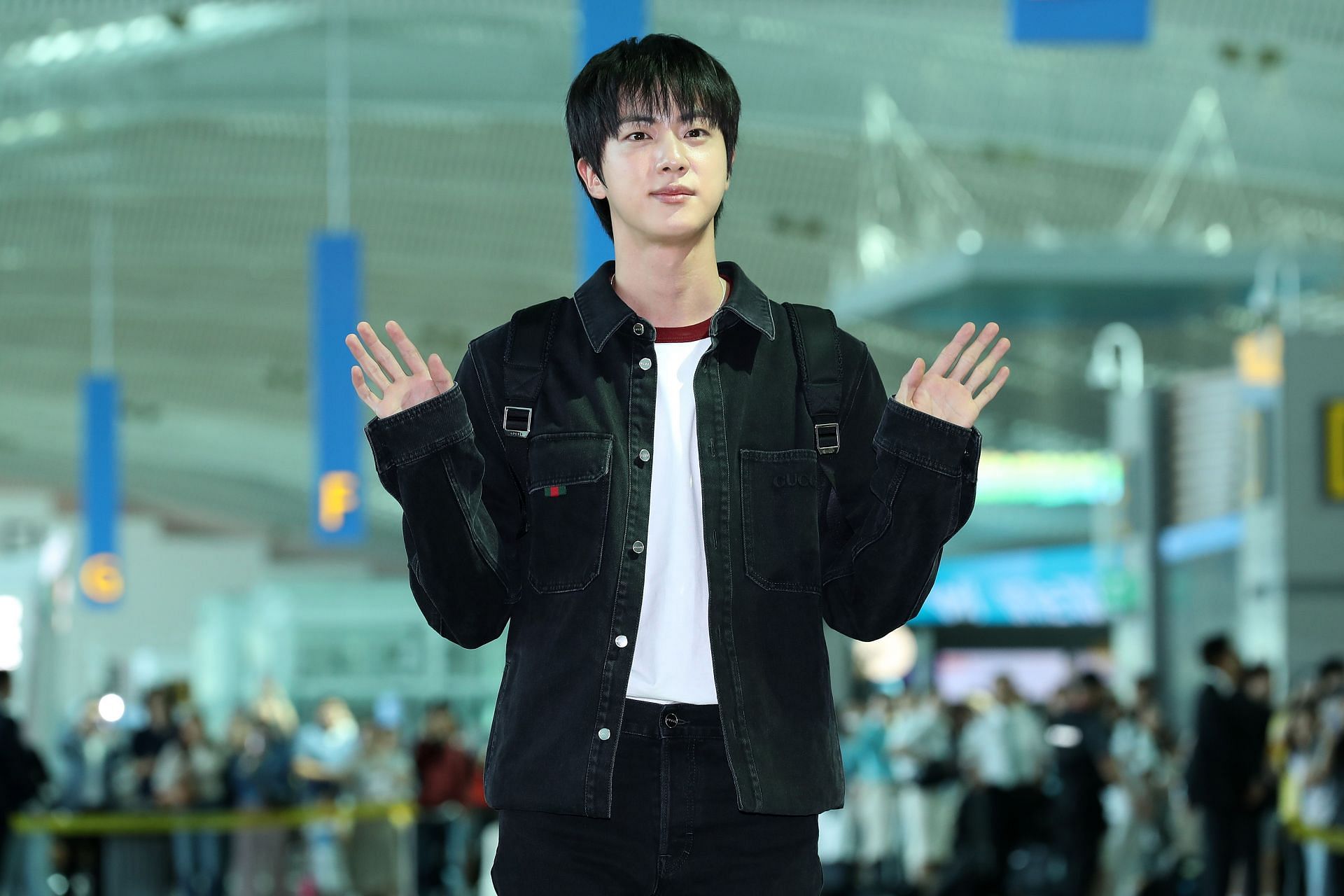 BTS&#039; Jin spotted at Incheon Airport (Image via Getty)