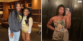 Simone Biles' sister and former gymnast Adria shows off Bratz doll inspired schoolgirl outfit