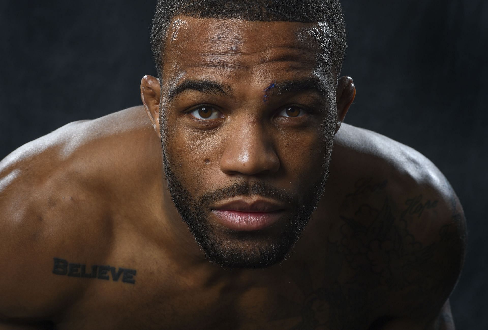 Jordan Burroughs at the Olympic media summit in Los Angeles, CA. (Photo via Getty Images)