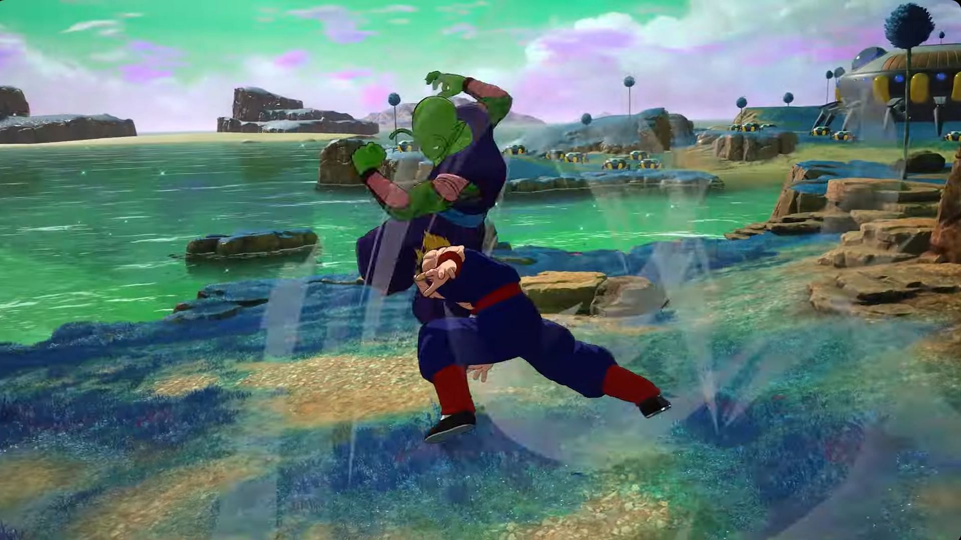 Dodging Piccolo using the Sonic Sway technique (Image via Bandai Namco)