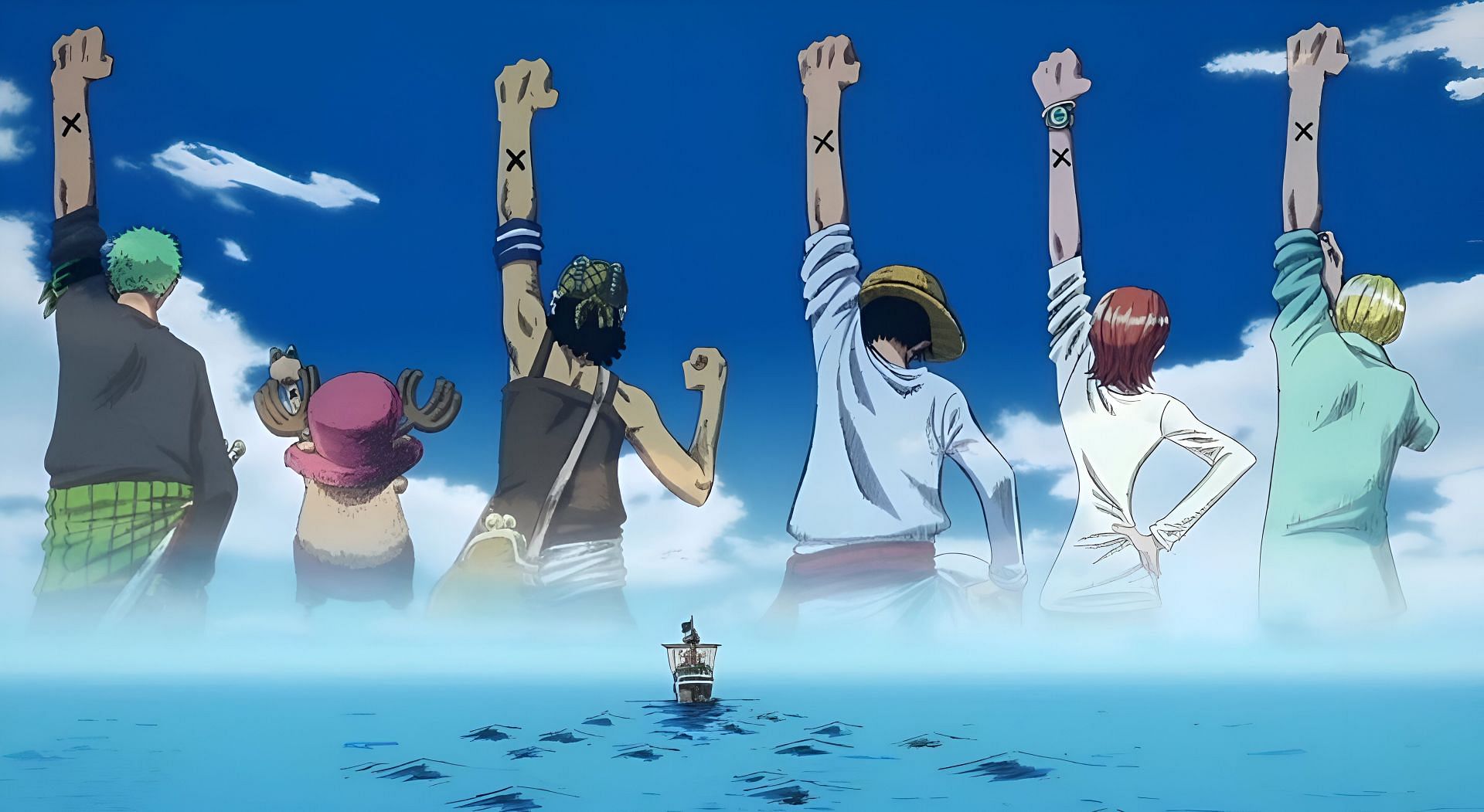 The Straw Hat Pirate crew as seen in the Arabasta arc (Image via Toei Animation)