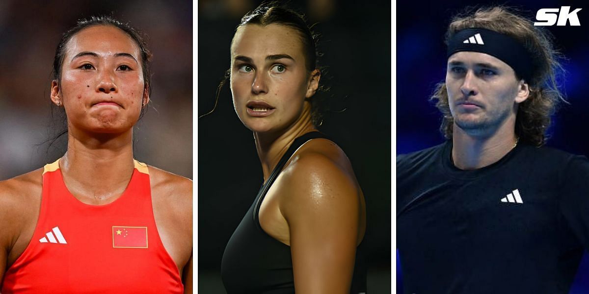 (Left to Right) Zheng Qinwen, Aryna Sabalenka, Alexander Zverev (Image source: Getty)