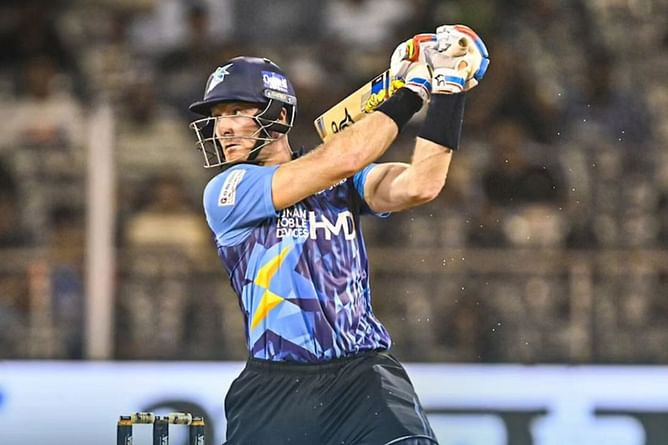 [Watch] Martin Guptill smashes 34 runs in an over off Navin Stewart in Legends League Cricket 2024