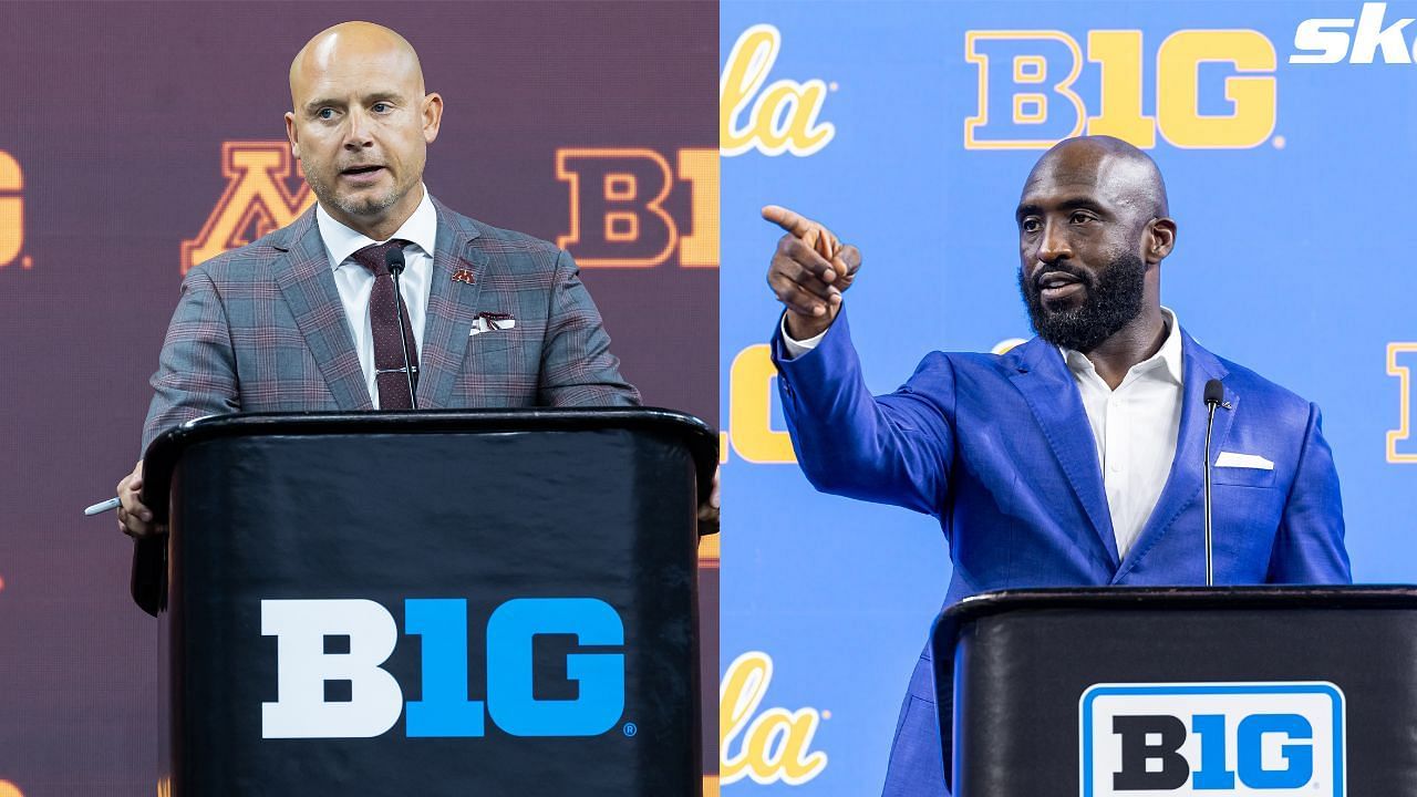 DeShawn Foster and PJ Fleck. Source: GETTY