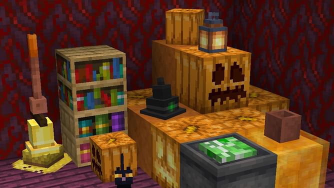 Minecraft player shares creative Halloween decoration build