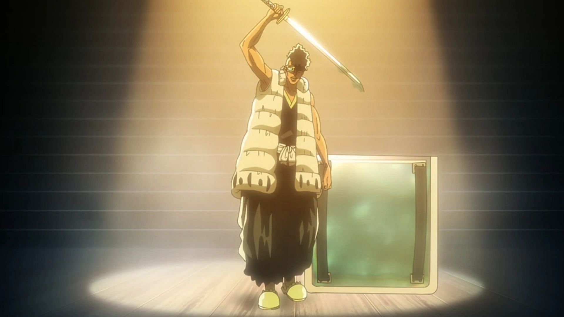 Nimaiya is shown wielding Sayafushi (Image via Studio Pierrot)