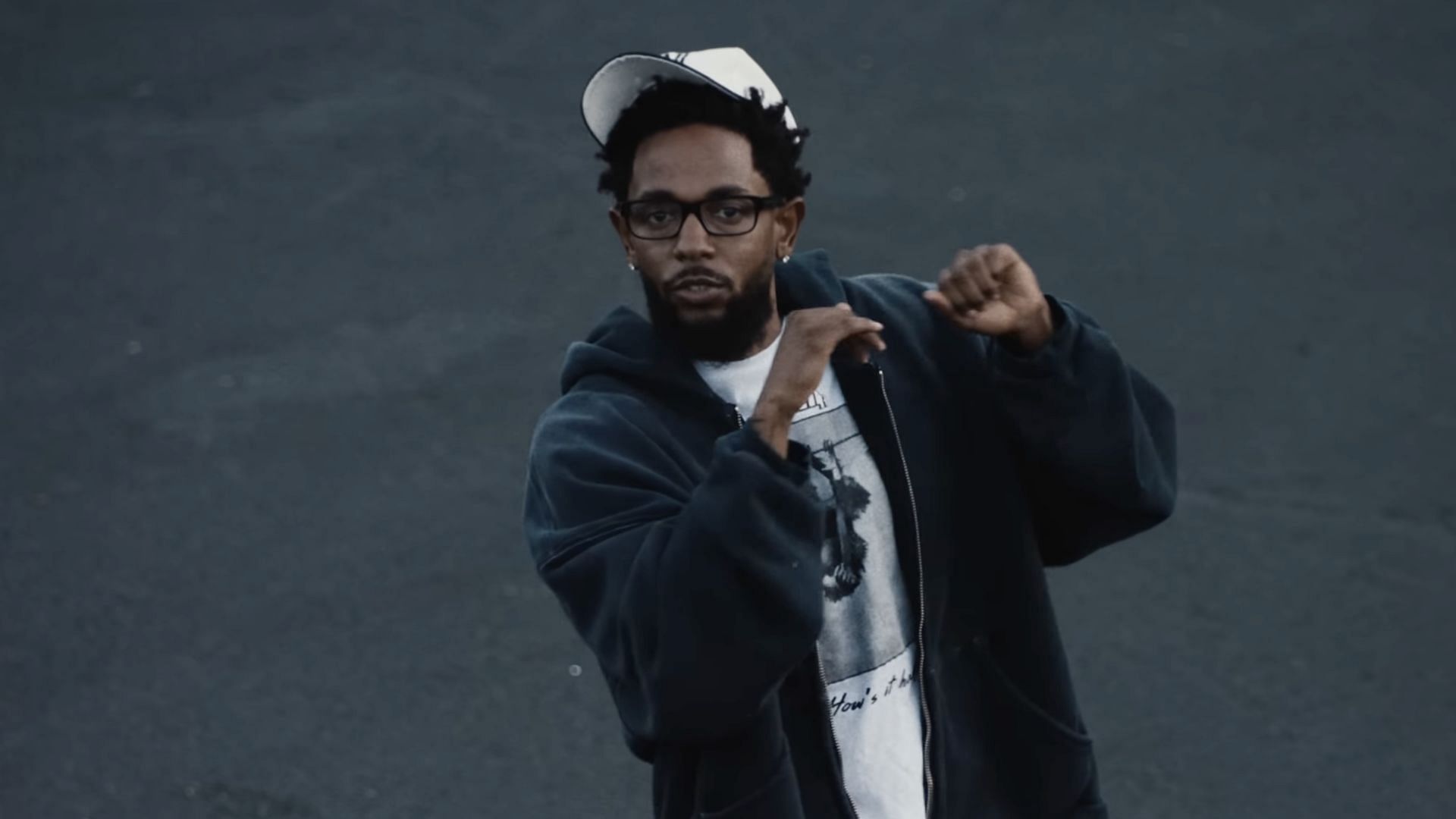 A screenshot from the official music video for Kendrick Lamar