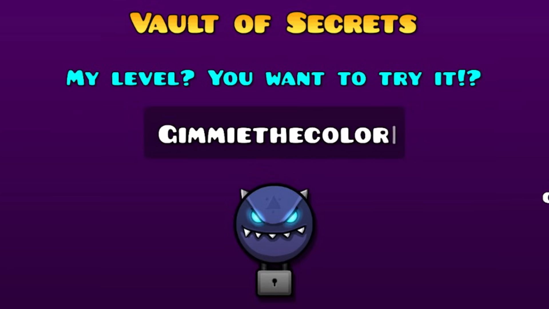 Redeem your rewards in the Vault of Secrets (Image via RobTop Games)