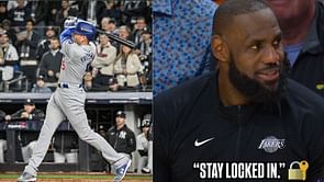 LeBron James reacts in awe as Freddie Freeman continues to make history, Dodgers look to win 8th World Series