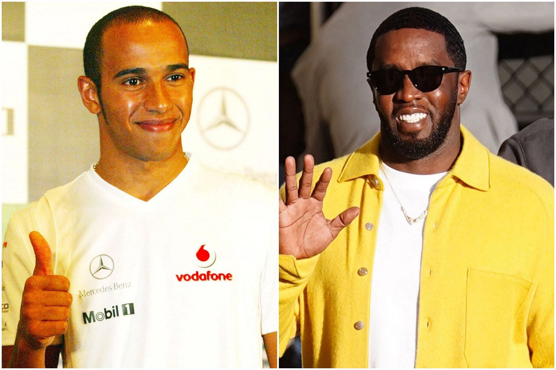 Lewis Hamilton (L) and P Diddy (R) (Image via Getty)