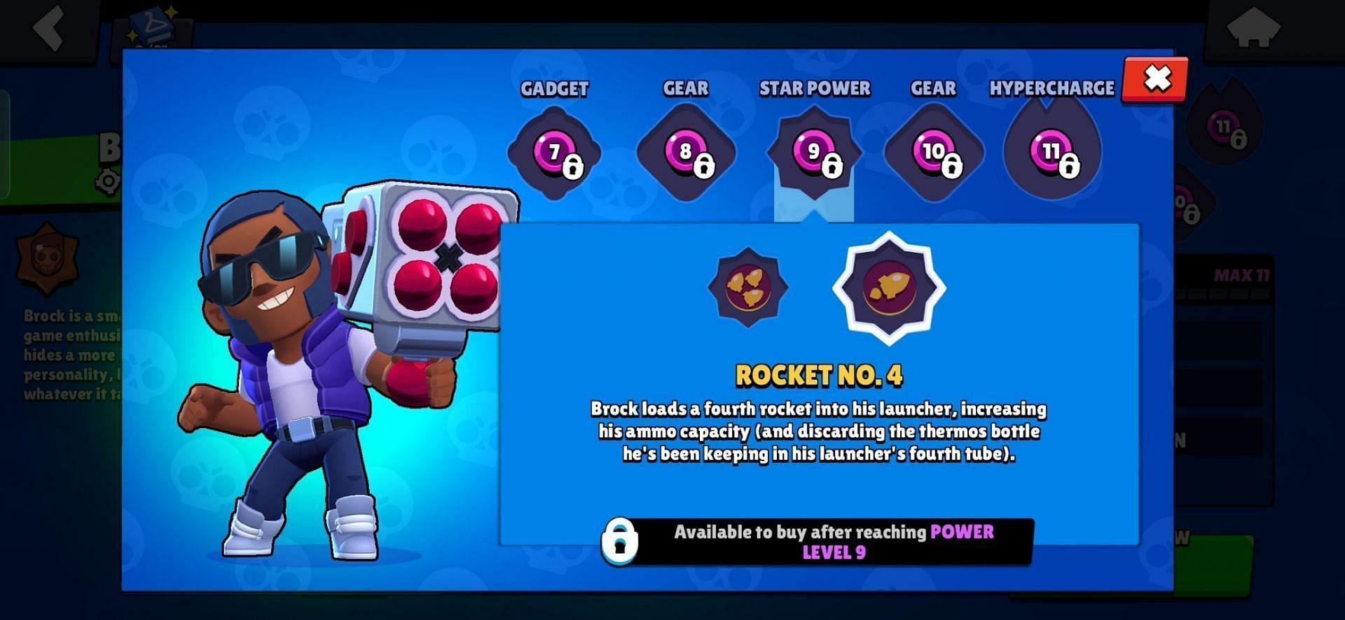 This star power is important for keeping Brock as the map boss and thus fits perfectly into his optimal build (Image via Supercell)