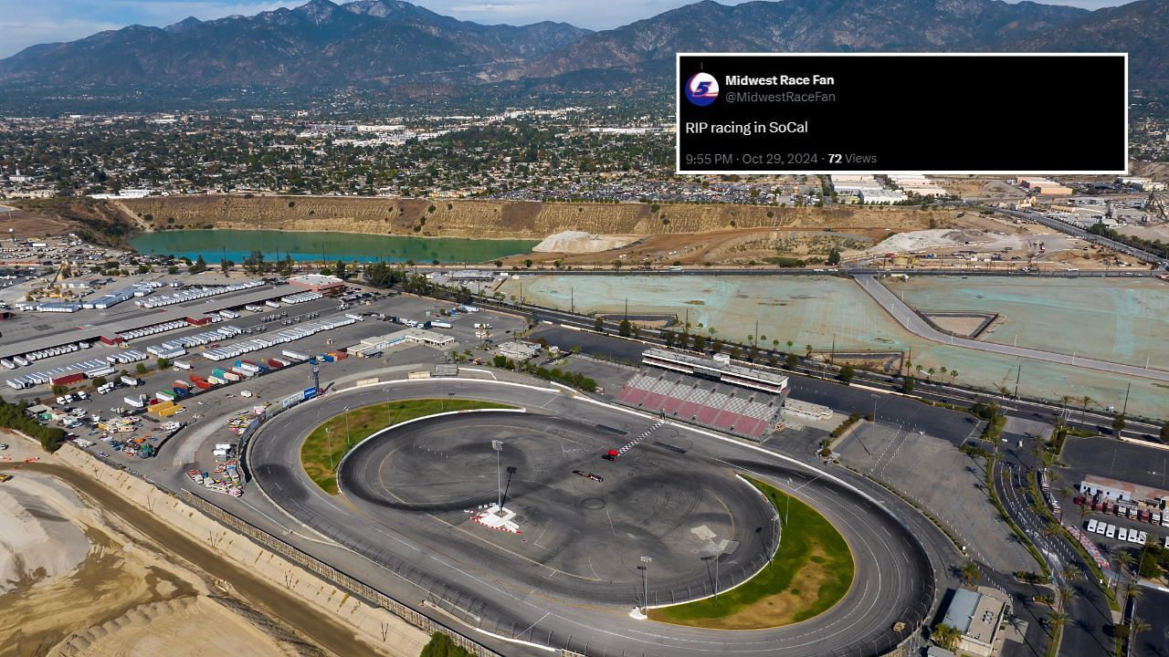 NASCAR fans react after the South California speedway announces closure  close following the 2024 racing season. Images via: Imagn and X