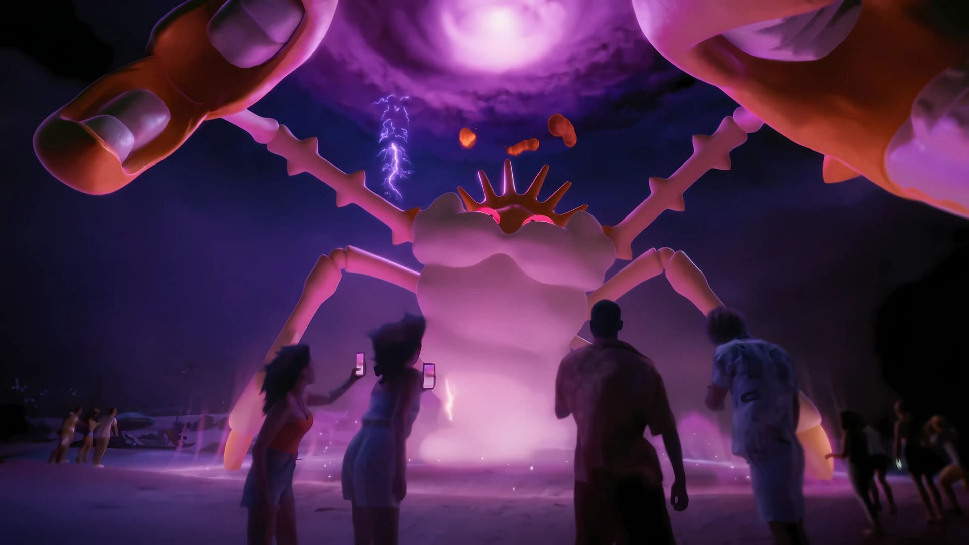 Gigantamax Kingler as seen in the cinematic trailer (Image via The Pokemon Company)