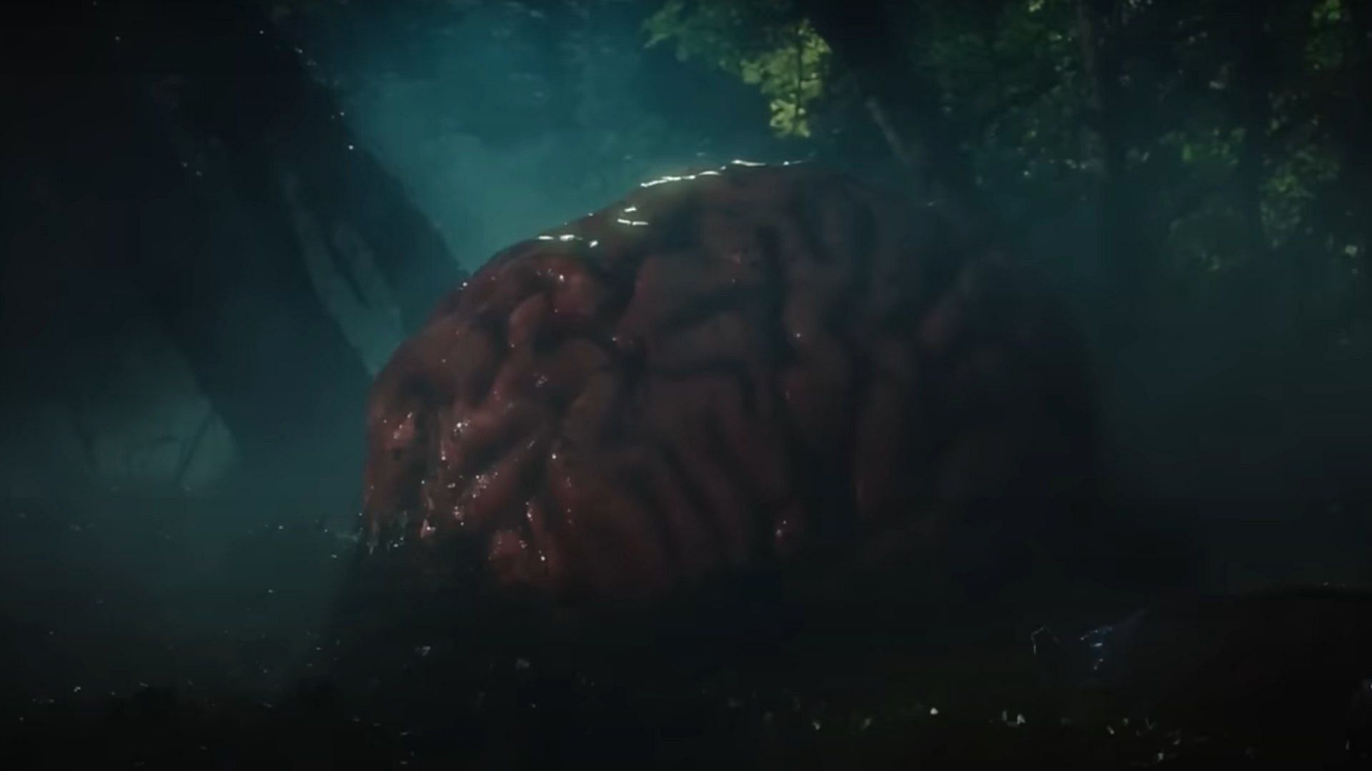 An image of the giant brain in the film Rumours (Image via Bleecker Street)