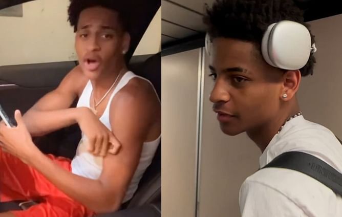 "I gotta make this, there's no way": Carmelo Anthony's son Kiyan Anthony tries to make perfect shots in hopes of winning free shoes
