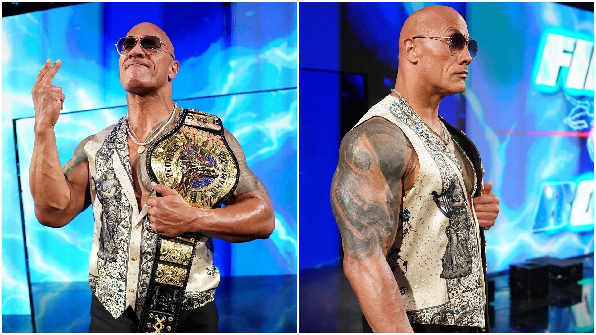 The Rock is a former WWE Champion. [Photos via: WWE