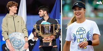 In Pictures: Jannik Sinner and girlfriend Anna Kalinskaya share a hug after Italian's loss to Carlos Alcaraz in China Open final