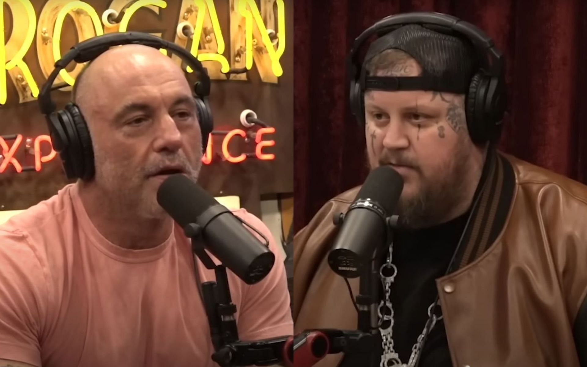 Joe Rogan (left) talks to Jelly Roll (right) about Imposter Syndrome. [Image credit: JRE Clips on YouTube]