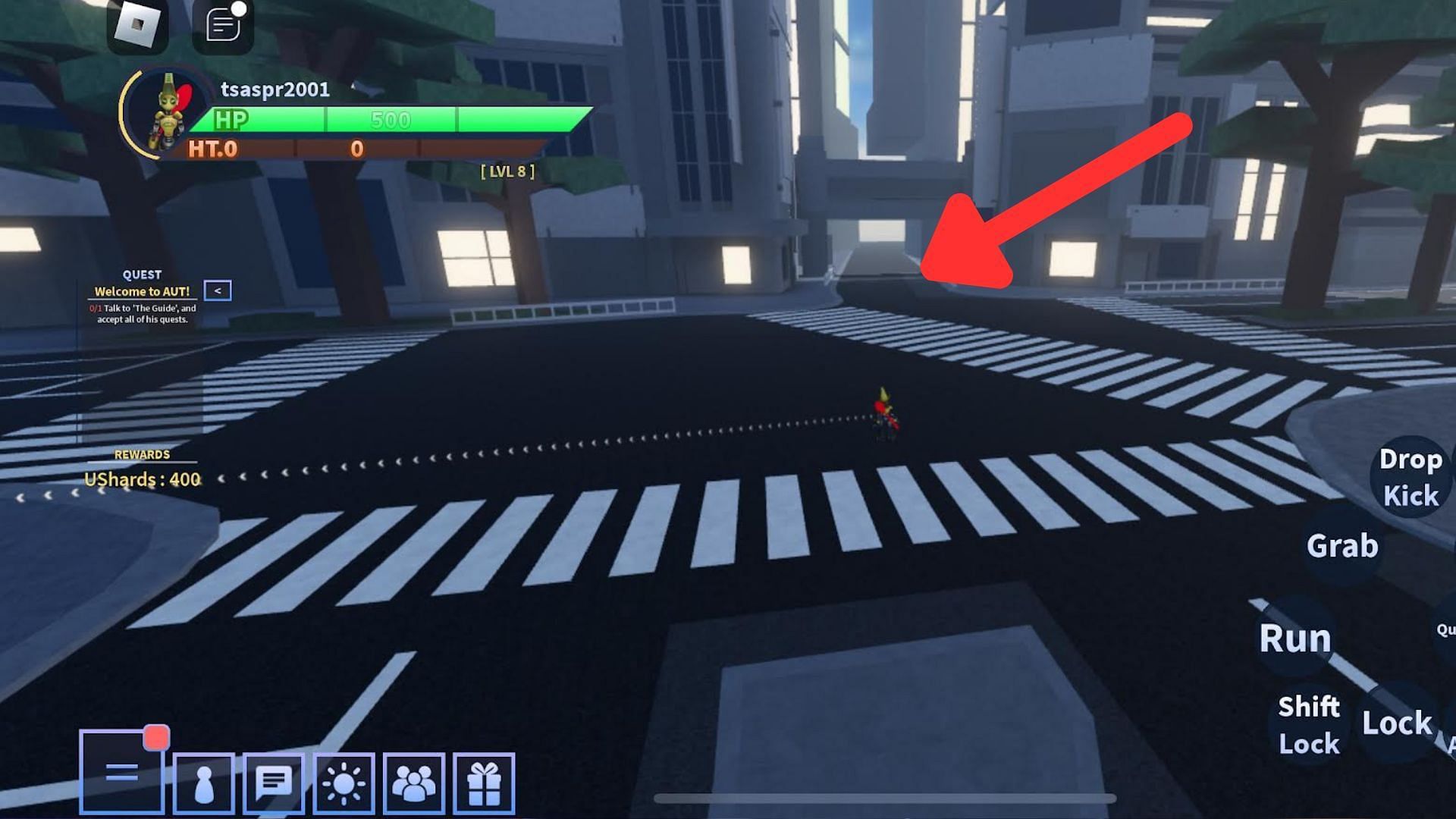 Find the Vessel boss in the marked area (Image via Roblox)