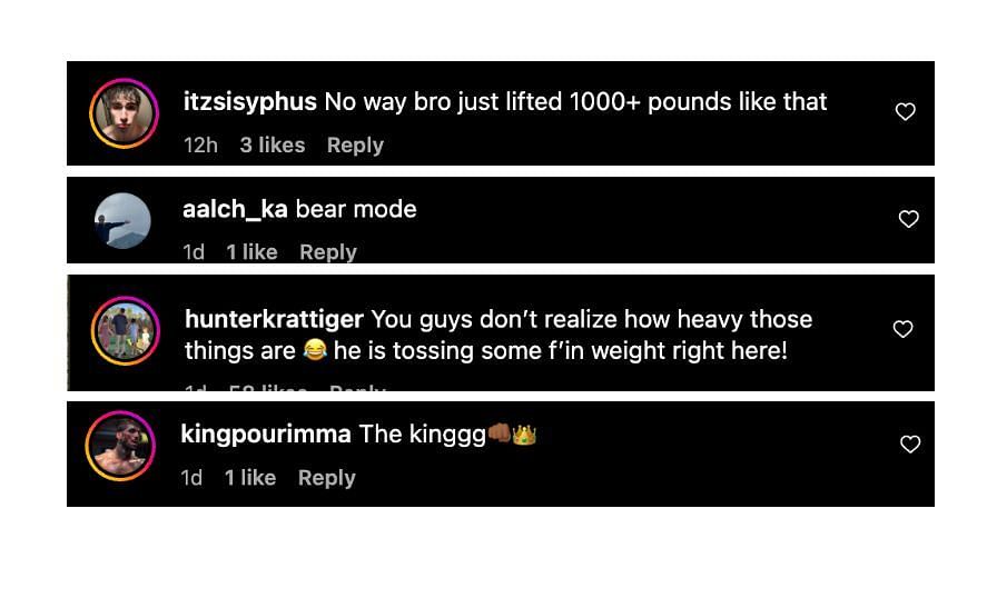 Screenshot of fans&#039; comments. [ONE Championship/Instagram, screenshot]