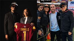 "My favs": Jayden Daniels' mom Regina looks back on QB's Hail Mary in new pregame snap with Commanders' owner Mark Ein