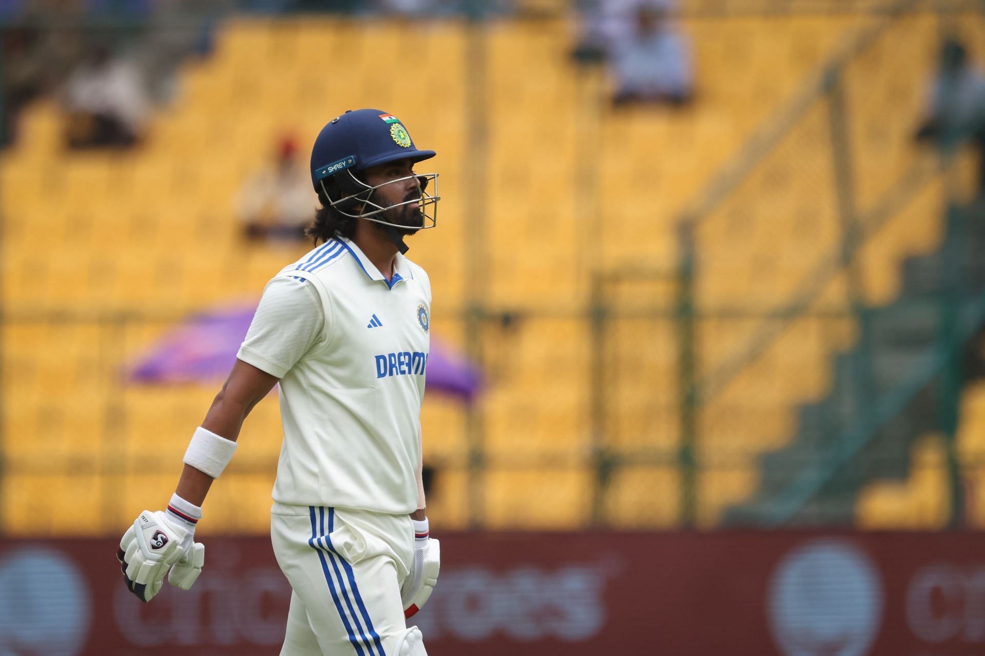 KL Rahul fell cheaply in both innings on his home ground. (Image Credits: Getty Images)