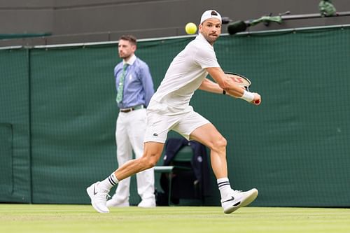 Grigor Dimitrov at Wimbledon 2024. (Photo: Getty)