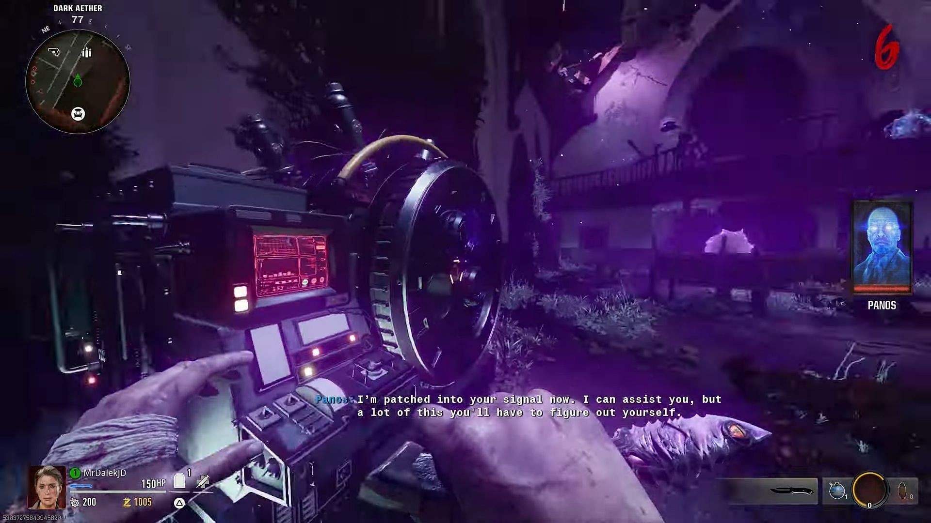 Interacting with the machine (Image via Activision and YouTube/@MrDalekJD)