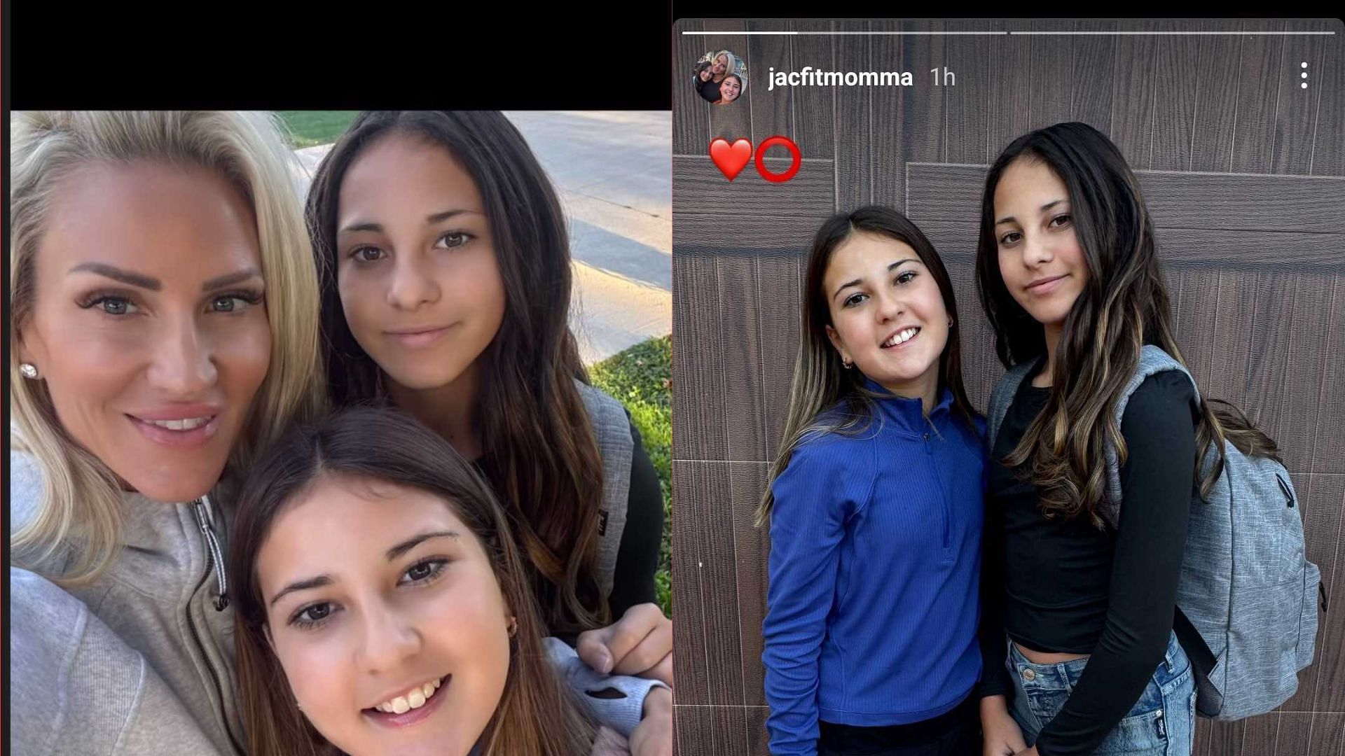 Jaclyn Cordeiro spending some quality time with her two daughters