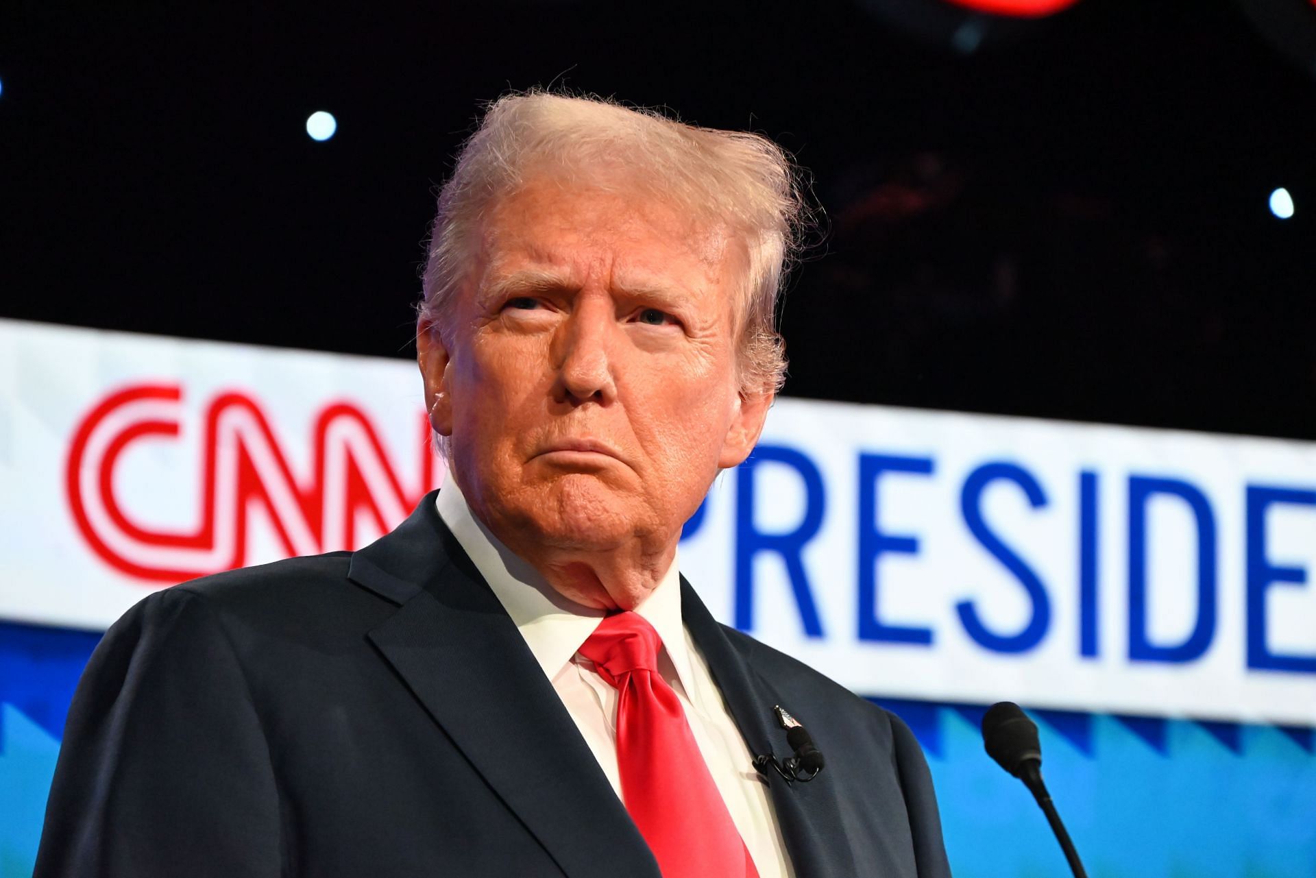 Donald Trump at the first Presidential Debate (Image via Getty/@Kyle Mazza)