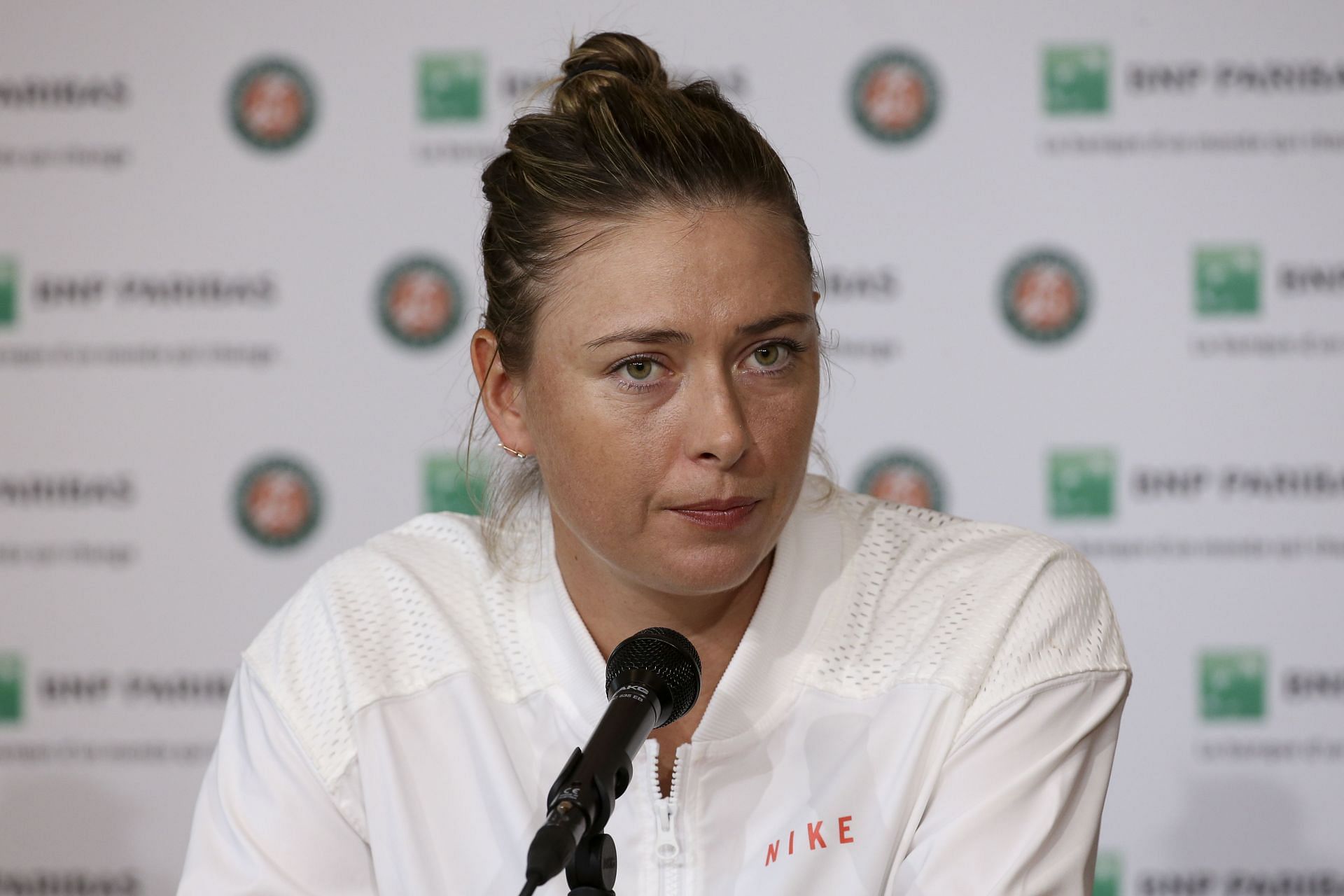 Maria Sharapova at a press conference (Image Source: Getty)