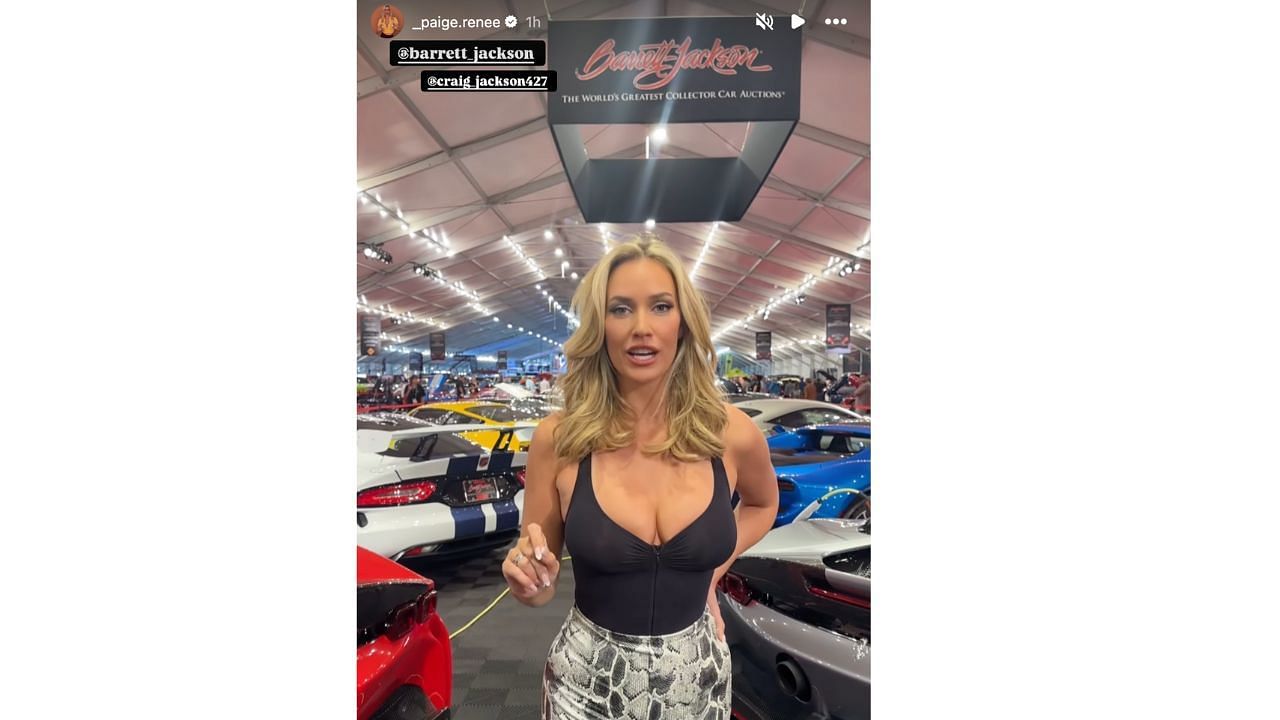 Paige Spiranac at the Barrett-Jackson car show (Instagram/_paige.renee)