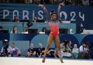 Simone Biles during Gymnastics during the Paris 2024 Olympics. - Source: Getty