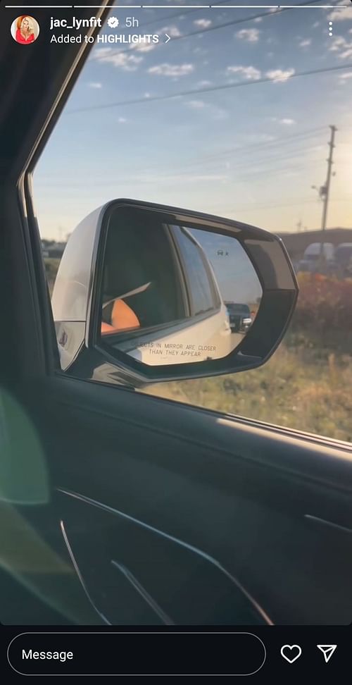 Jaclyn Cordiero gets pulled over by cops for speeding. Source: Instagram