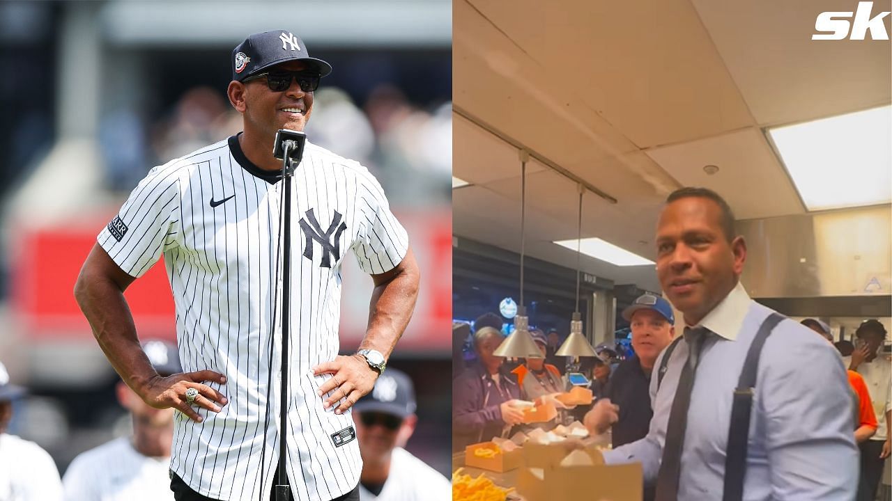 Alex Rodriguez goes viral for jumping behind the grill and serving up burgers to fans at Citi Field during NLCS Game 5. Credit: A-Rod/Instagram