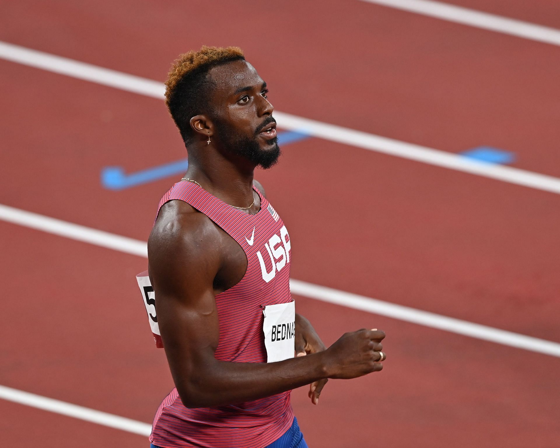 Bednarek on the 12th day of the 2020 Tokyo Olympics at the Olympic Stadium (Image via Getty Images)