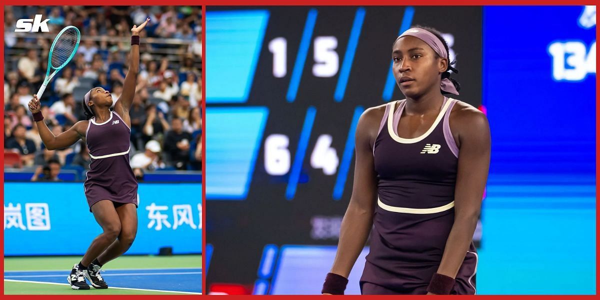 Coco Gauff exited the Wuhan Open in the semifnals. (Source: Getty)