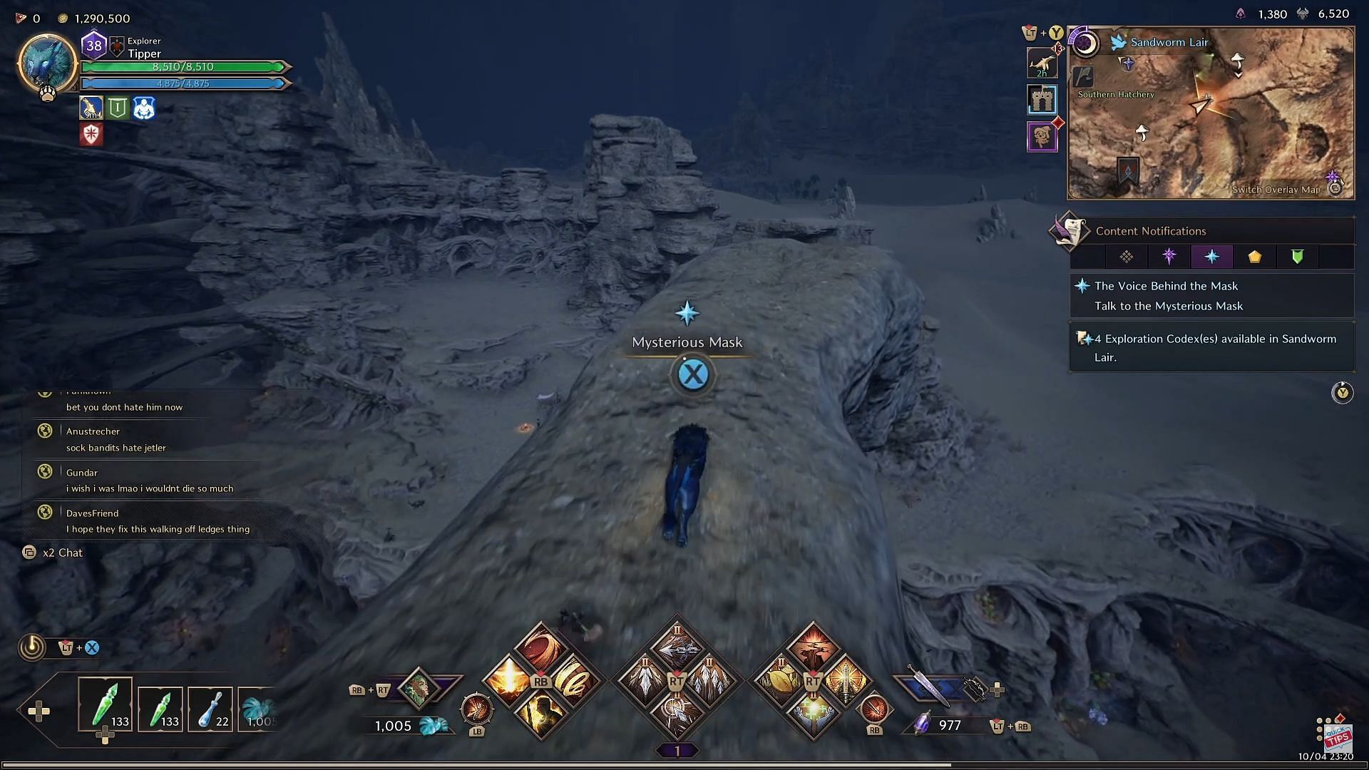 Interact with the Mysterious Mask to start the quest (Image via YouTube/Quick Tips)