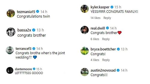 Reaction of Oregon Ducks teammates to Dillon Gabriel's engagement post