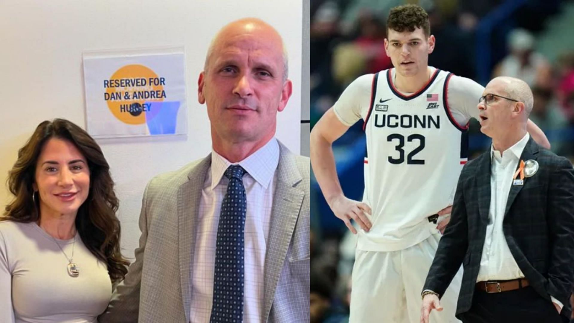 Dan Hurley and wife Andrea turn emotional after ex-UConn star Donovan Clingan&rsquo;s special message (Image Sources: @ahurley1211/Instagram and IMAGN)