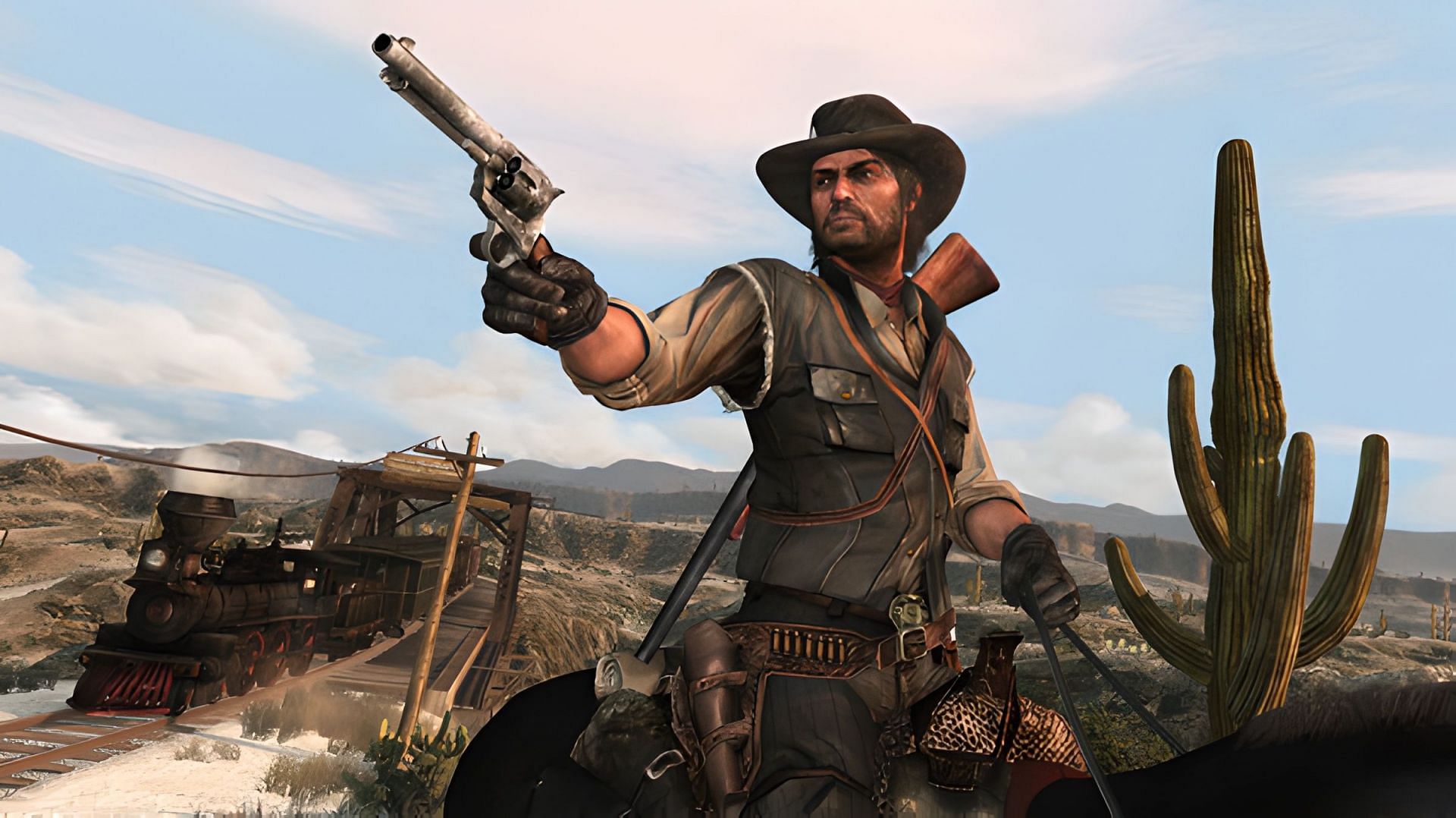 John Marston is depicted as a mature character in Red Dead Redemption (Image via Rockstar Games)